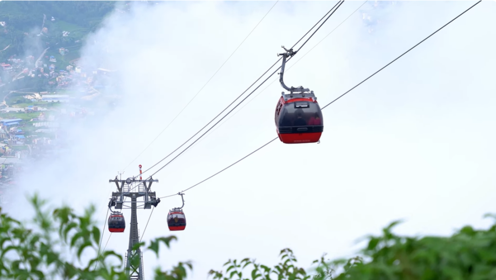 chandragiri hill cable car kathmandu nepal